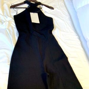 Roland Mouret cropped jumpsuit in black